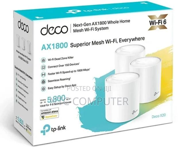 Tp-Link Deco X20 (3-Pack) | Ax1800 Whole Home Mesh Wi-Fi 6 System