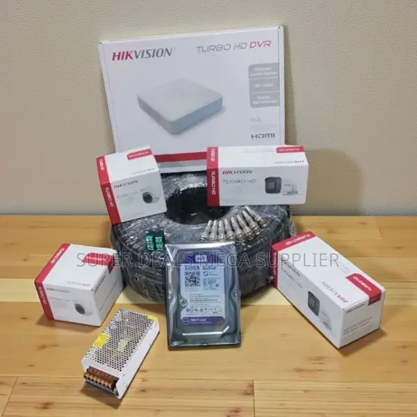 4 Hikvision 1080p Hd CCTV Cameras Kit Waterproof Indoor Outdoor Setup
