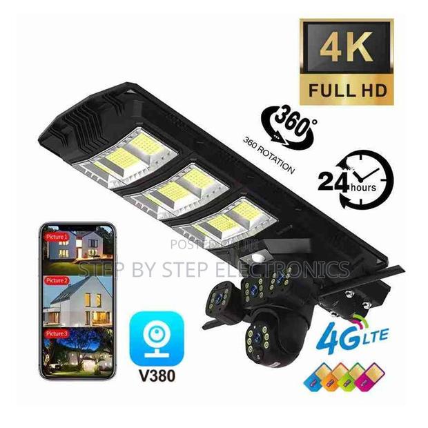 Outdoor 4g PTZ Solar Camera With Solar Street Light Combo