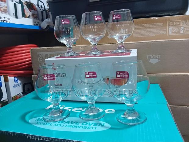 Red Cherry" Cognac Or Brandy Glasses.