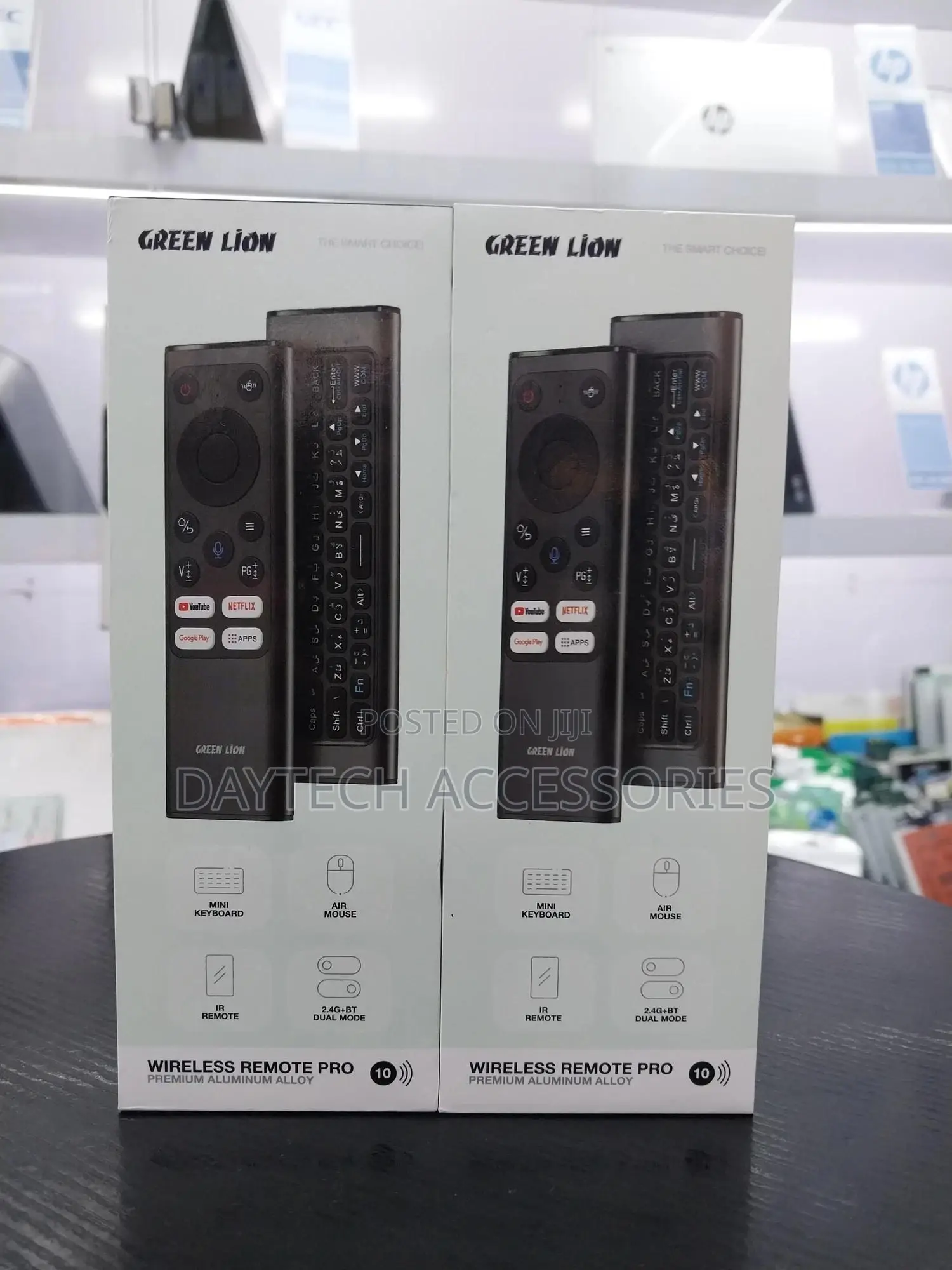 The Green Lion Wireless Remote Pro With Keyboard and Mouse.