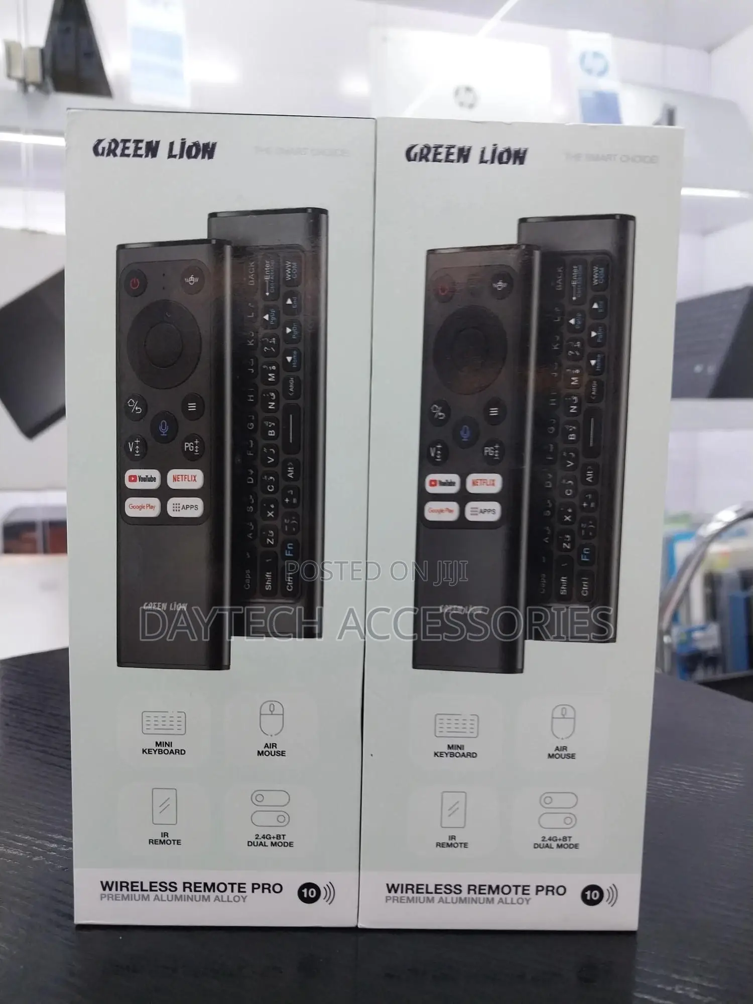 The Green Lion Wireless Remote Pro With Keyboard and Mouse.