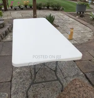 Home Table ;Ultradurable Portable Heavy-Duty Folding White Table