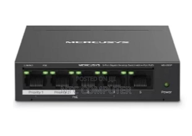 Mercusys Ms105gp 5-Port Gigabit Desktop Switch With 4-Port Poe+