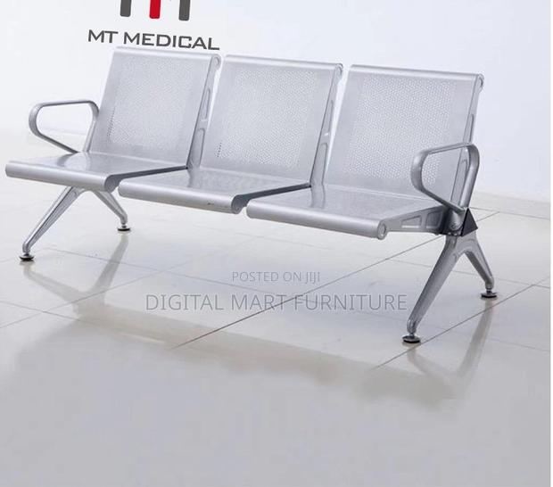 Steel Reception Airport 3 Seater Bench