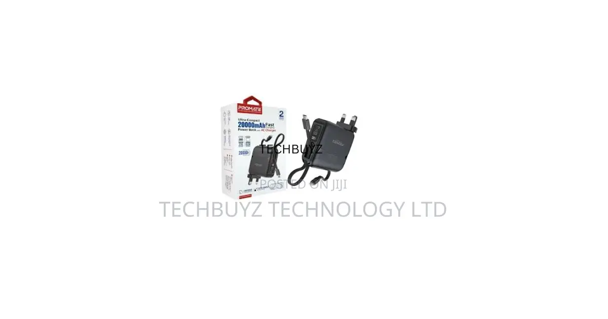 Promate Ultra Compact 20000mah Fast Charging Power Bank Ac Charger
