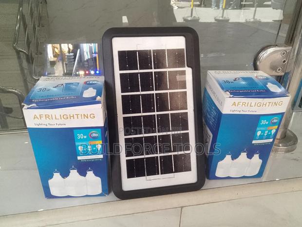 Complete Set Solar Charger With 2 30watt Rechargeable Bulbs