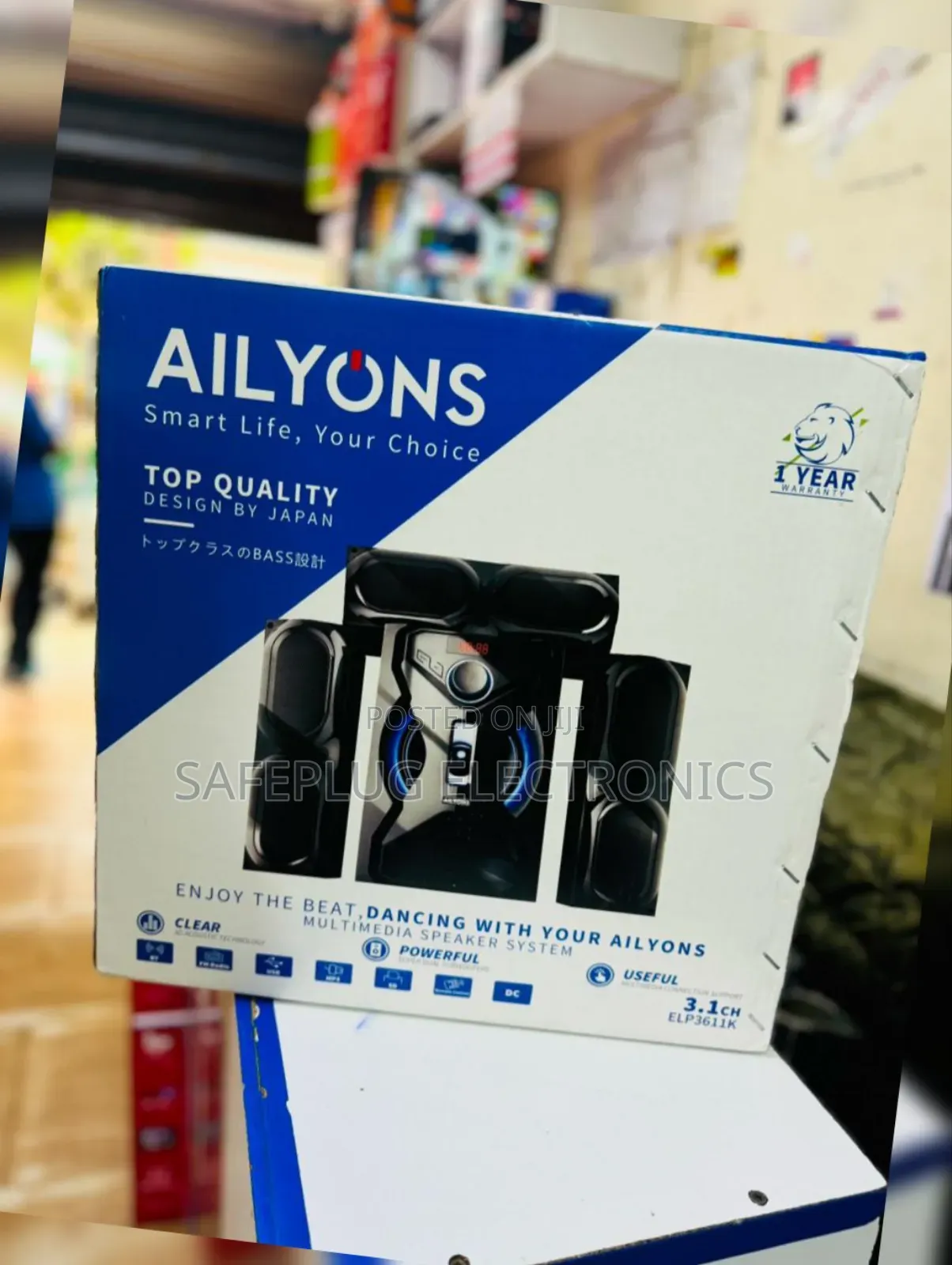 Ailyons 3.1ch Subwoofer Home Theatre Multi Media Bluetooth Speaker