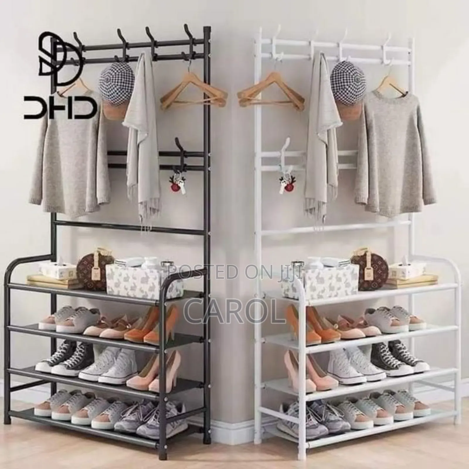 Shoe Rack With Coat Hanger