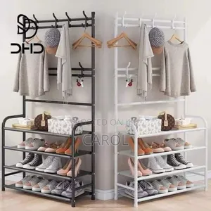 Shoe Rack With Coat Hanger