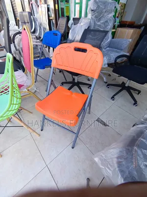 Orange Foldable Plastic Chair