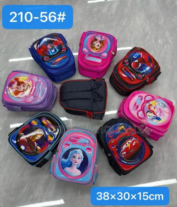 Kids Cartoon Bag 
Waterproof 
With Multiple Pockets