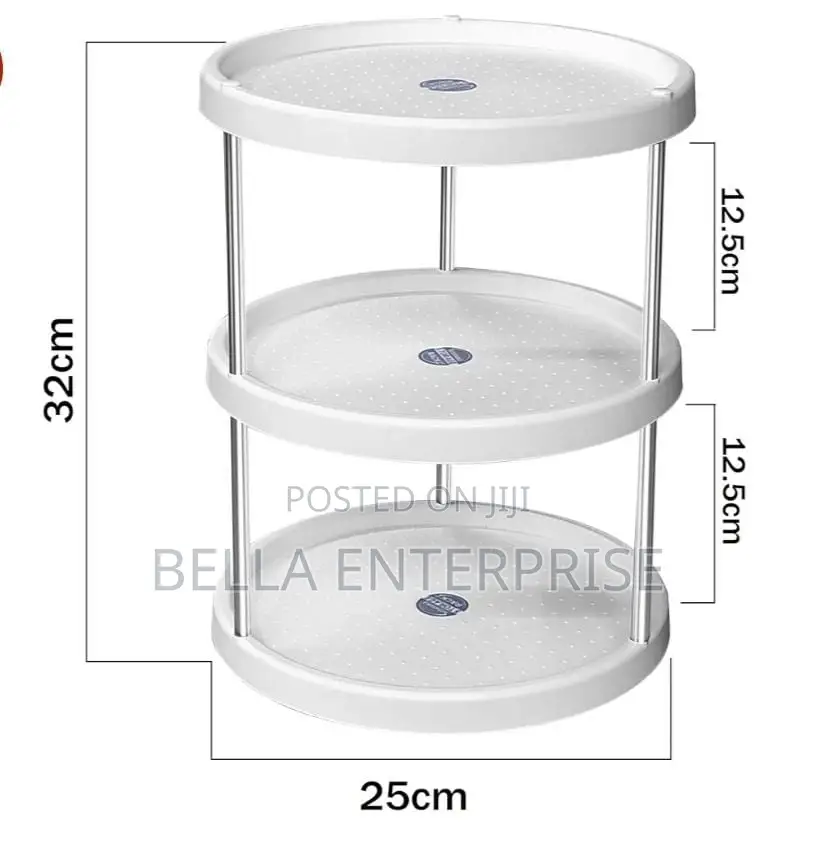 3 Tier Rotating Kitchen Storage Rack