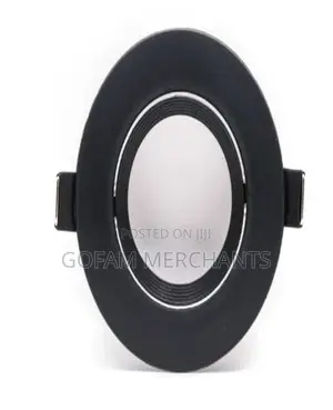 Adjustable Round Recessed Black Gu10 Holder