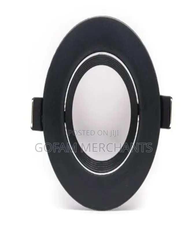 Adjustable Round Recessed Black Gu10 Holder