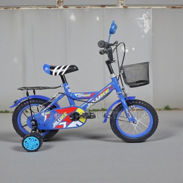 12 Inch Kids Bicycle Sturdy Frame Training Wheels Basket Comfy Seat