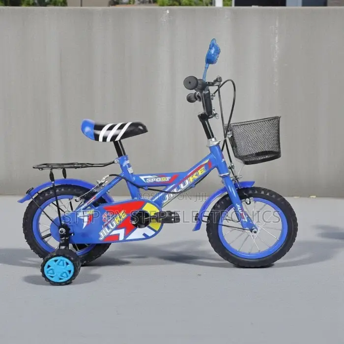 12 Inch Kids Bike Fun Safe Cartoon Bike With Basket Comfy Seat