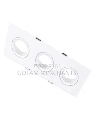Adjustable Three Way White Rectangular Recessed Holder