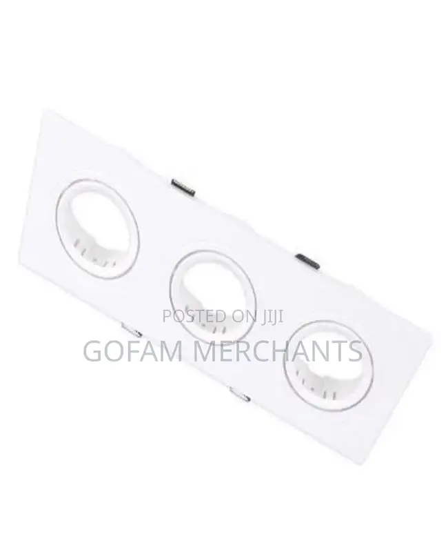 Adjustable Three Way White Rectangular Recessed Holder
