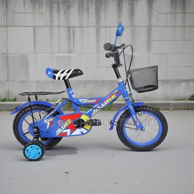 12 Inch Kids Bike Sturdy Frame Fun Safe Cartoon Design Training Wheels
