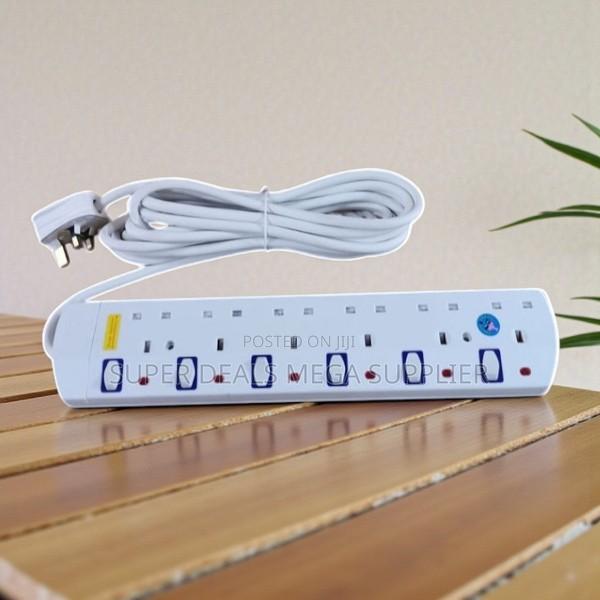 JSB 6-Way High Quality Abs Safety Power Extension Strip With 5m Cable