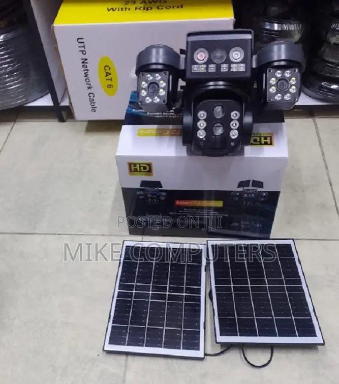 V380 4g Triple Lens Solar PTZ Solar Powered O