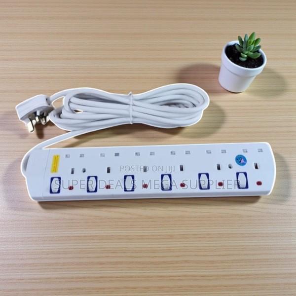 JSB 6- Way Abs Strong Safety Shuttered Power Extension Board- 5m Cord