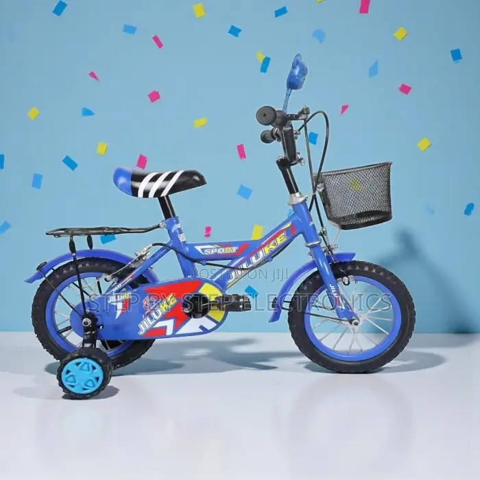 12 Inch Kids Bike Training Wheels Fun Safe Cartoon Design Comfy Seat