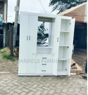 Large Double Door Wooden Wardrobe