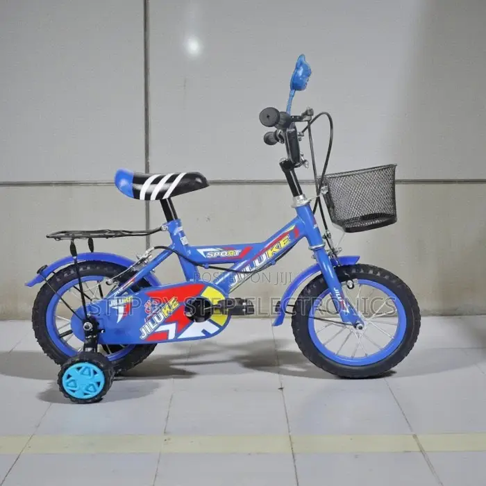 12 Inch Kids Bicycle Fun Safe Cartoon Bike Colorful Design Basket