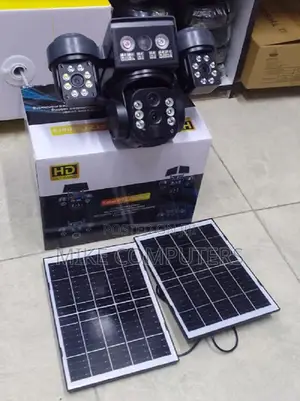 Solar 4g Simcard V380 Triple Lens Three Screens Camera Solar Powered