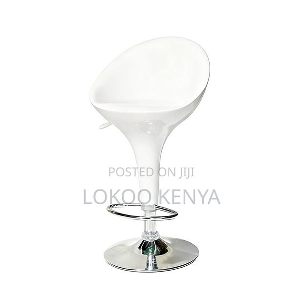 Stool; Modern Generic Plastic Adjustable Swivel Bar Stool - thumbnail 2