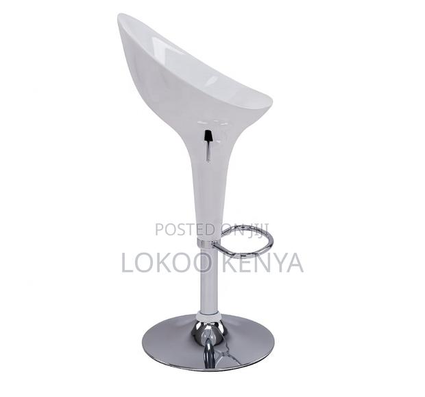 Stool; Modern Generic Plastic Adjustable Swivel Bar Stool - thumbnail 3
