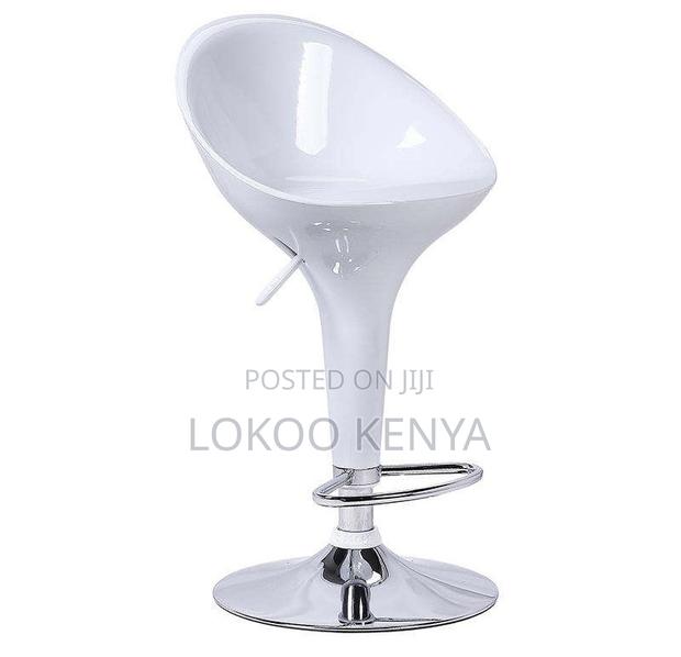 Stool; Modern Generic Plastic Adjustable Swivel Bar Stool - thumbnail 4