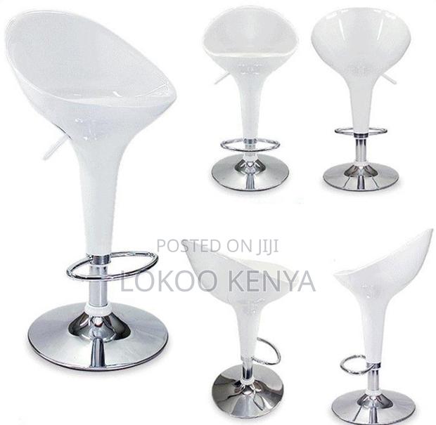 Stool; Modern Generic Plastic Adjustable Swivel Bar Stool - thumbnail 6