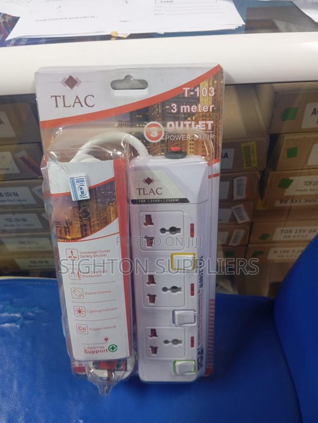 Tlac 3 Way Power Extension With Surge Protector T-103 - main view