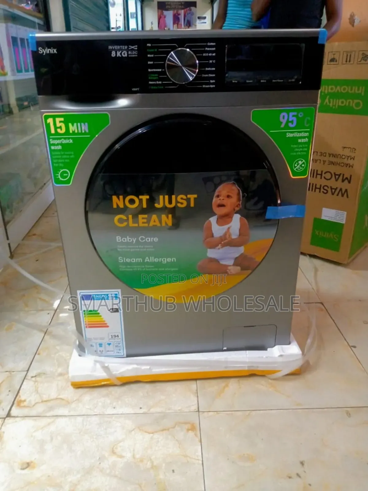 Syinix 8kg Washing Machine Front Load New Model V8wmft