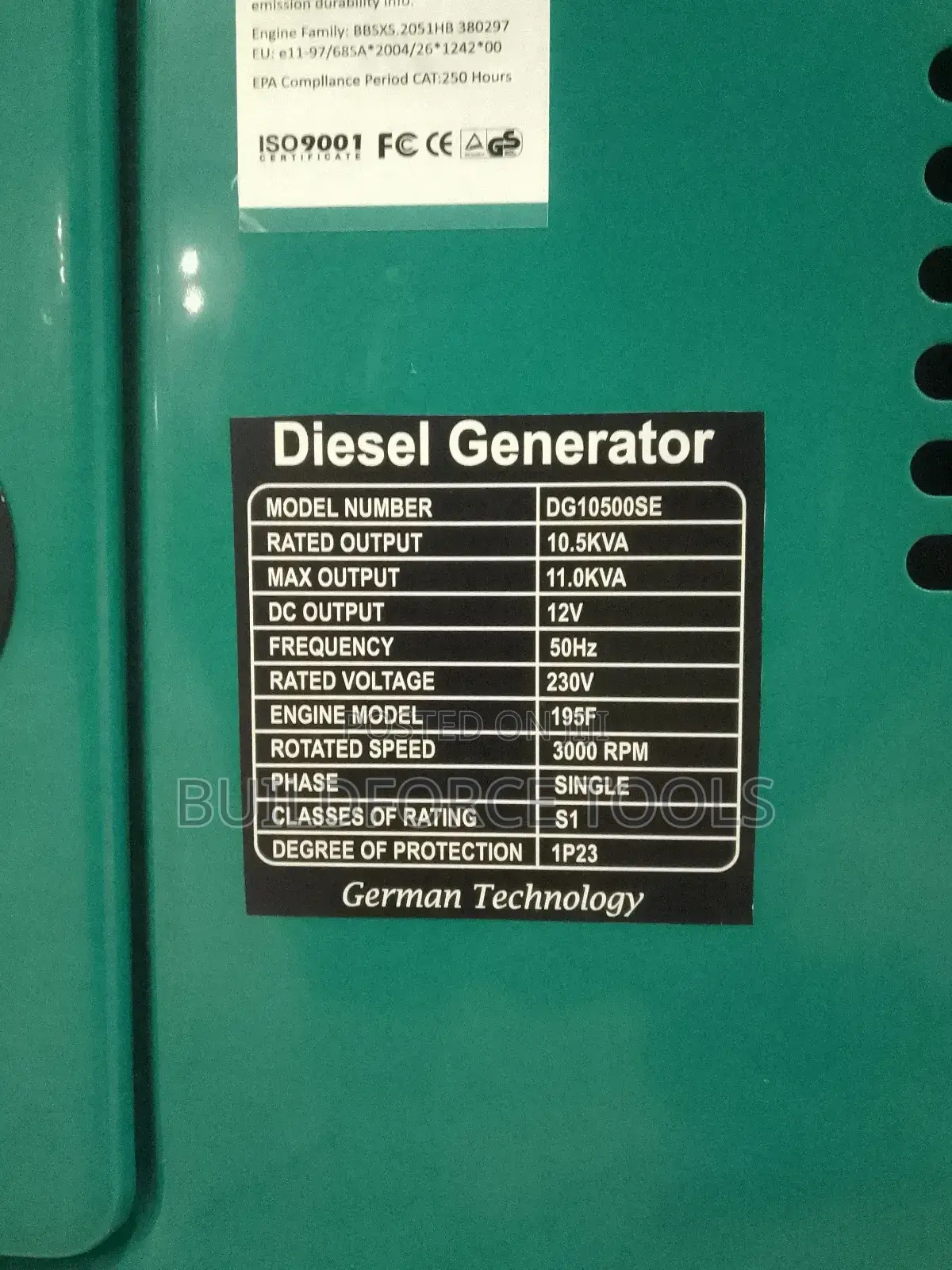 11kva Super Silent Premier Diesel Generator