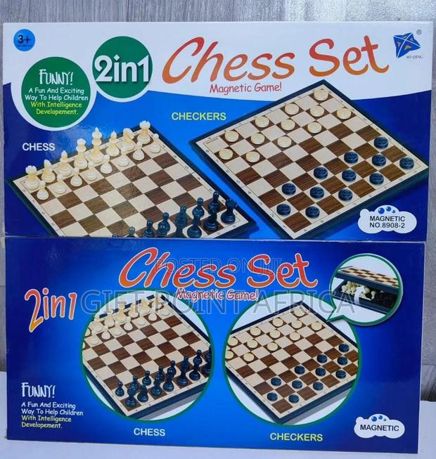 2 In 1 Magnetic Chess And Draught Set