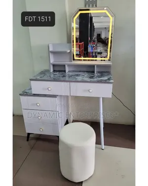 Modern Executive Big Dressing Table With Sliding Mirror