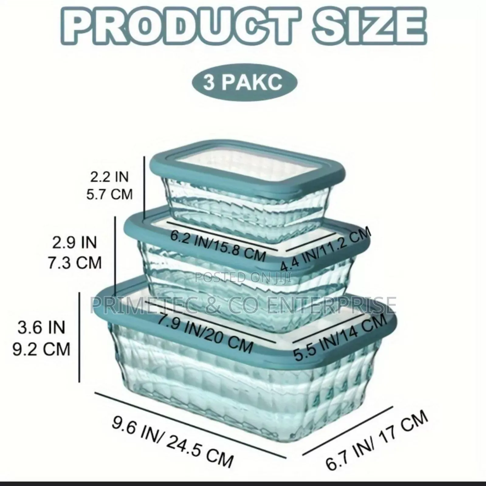 3in1 Acrylic Storage Containers Available in 3 Colours