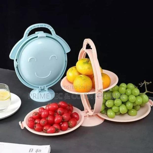 Creative Folding 3 Layer Plate Fruit Rack