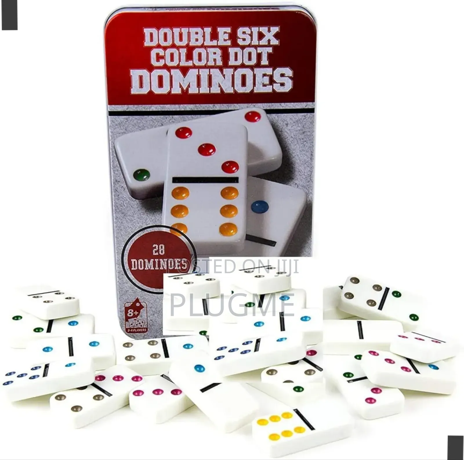 Double Six Color Dot Dominoes Set 28 PCS