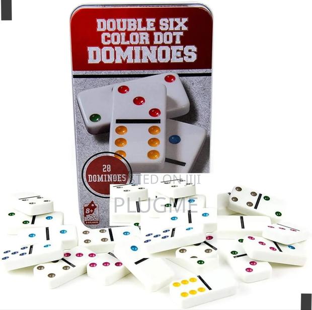 Double Six Color Dot Dominoes Set 28 PCS