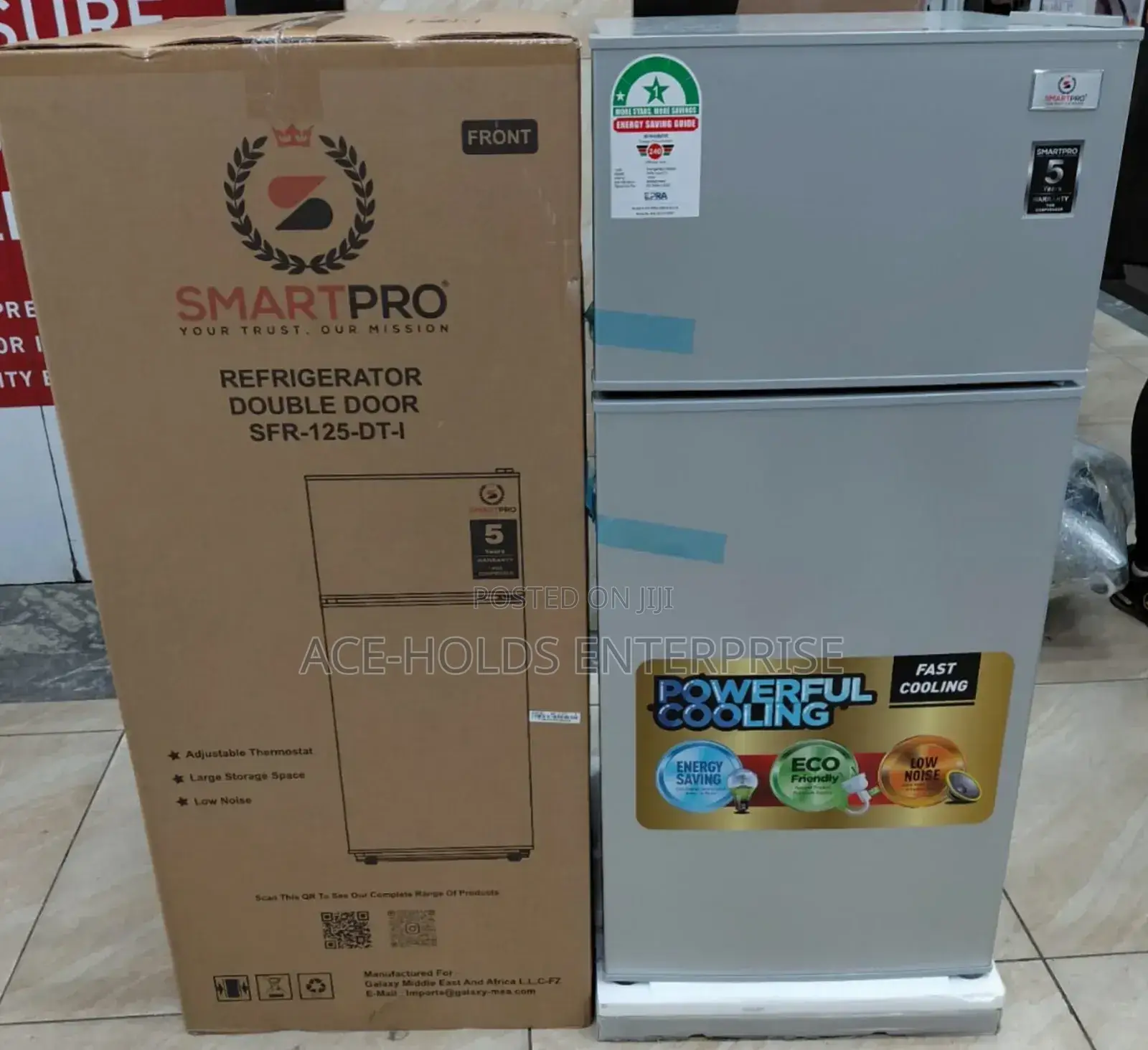 SFR-125-Dt-I Double Door - Smartpro 95 Litres Fridge - Silver
