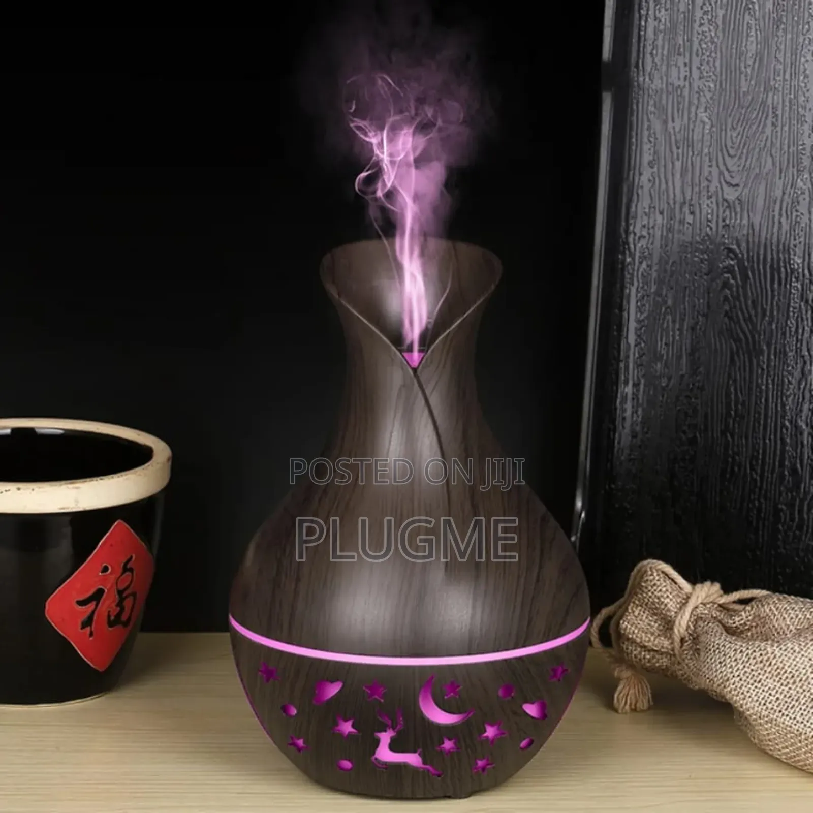 Wooden Small Vase Ultrasonic Humidifier/Diffuser
