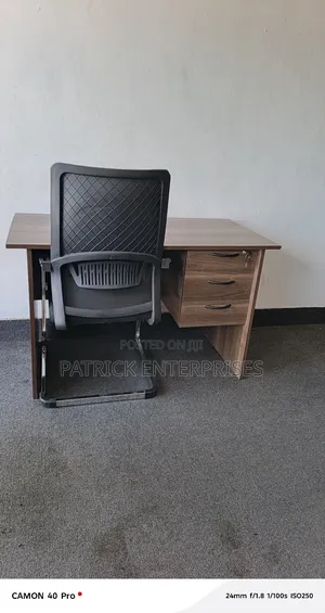 1.2 Mtrs American Walnut Office/ Home Study Deks + Study/Visitor Chair