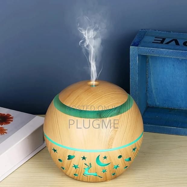 Wood Mushroom Humidifier Diffuser With Led Light - thumbnail 3