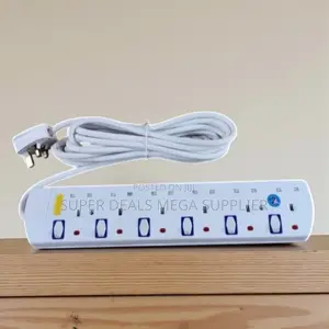JSB 6 Way 5m Long Abs Reliable Safety Shuttered Power Extension Board