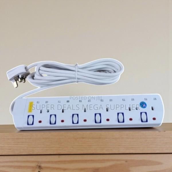 JSB 6 Way 5m Long Abs Reliable Safety Shuttered Power Extension Board